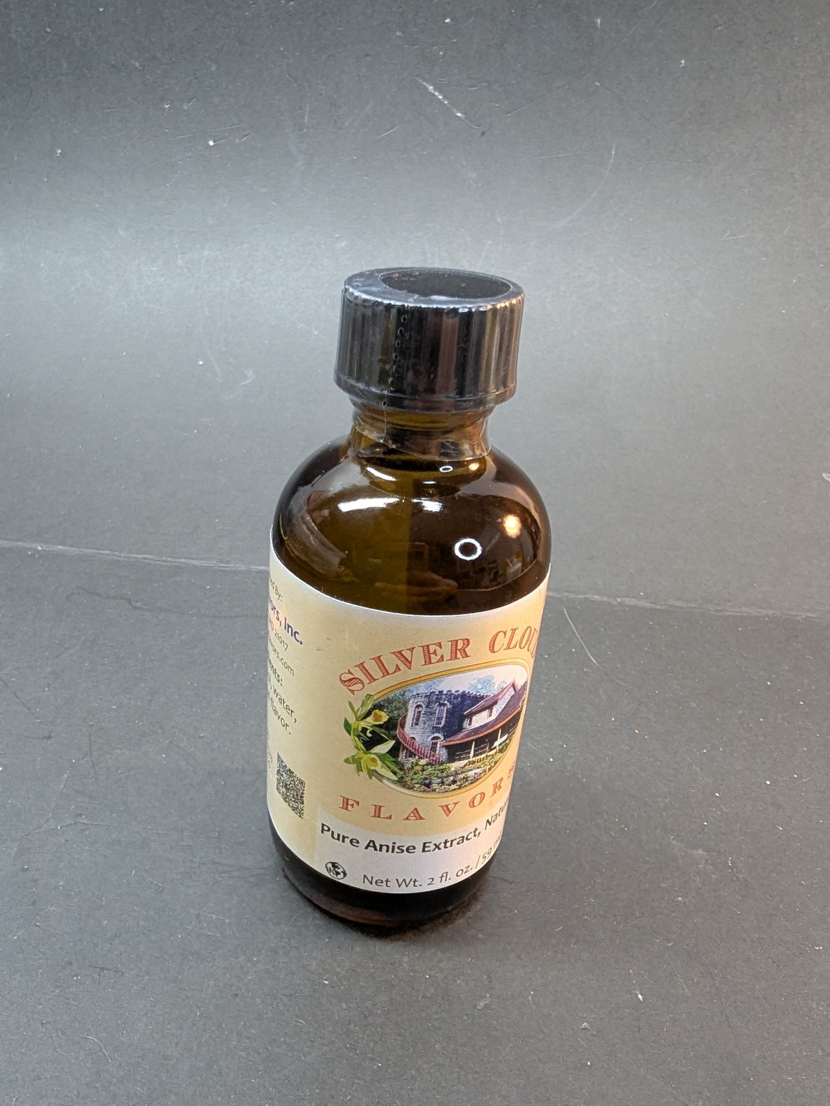 Silver Cloud Flavors Pure Anise Extract Natural 2 fl oz Glass Bottle Sealed