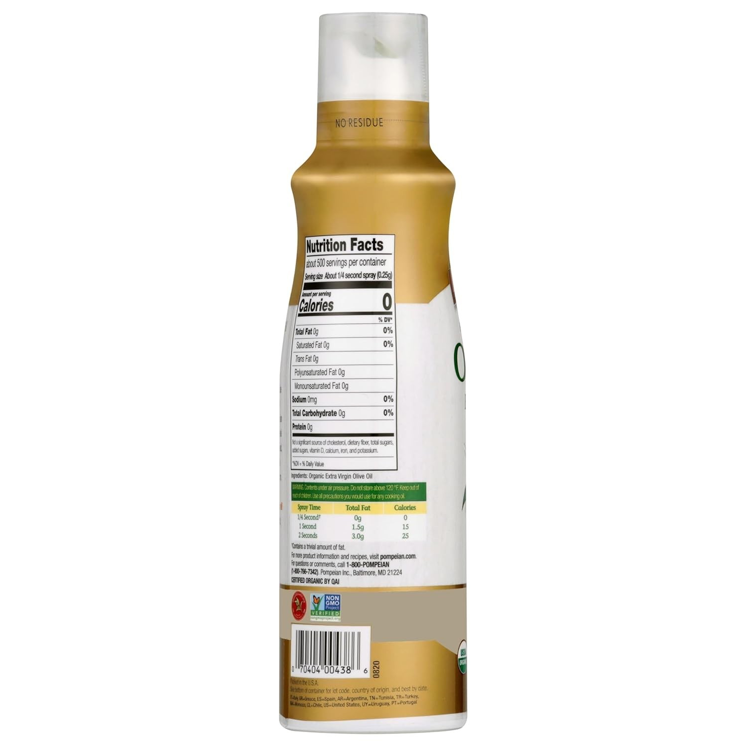 Robust USDA Certified Organic Olive Oil Spray – 5 Fl Oz for Healthy Cooking
