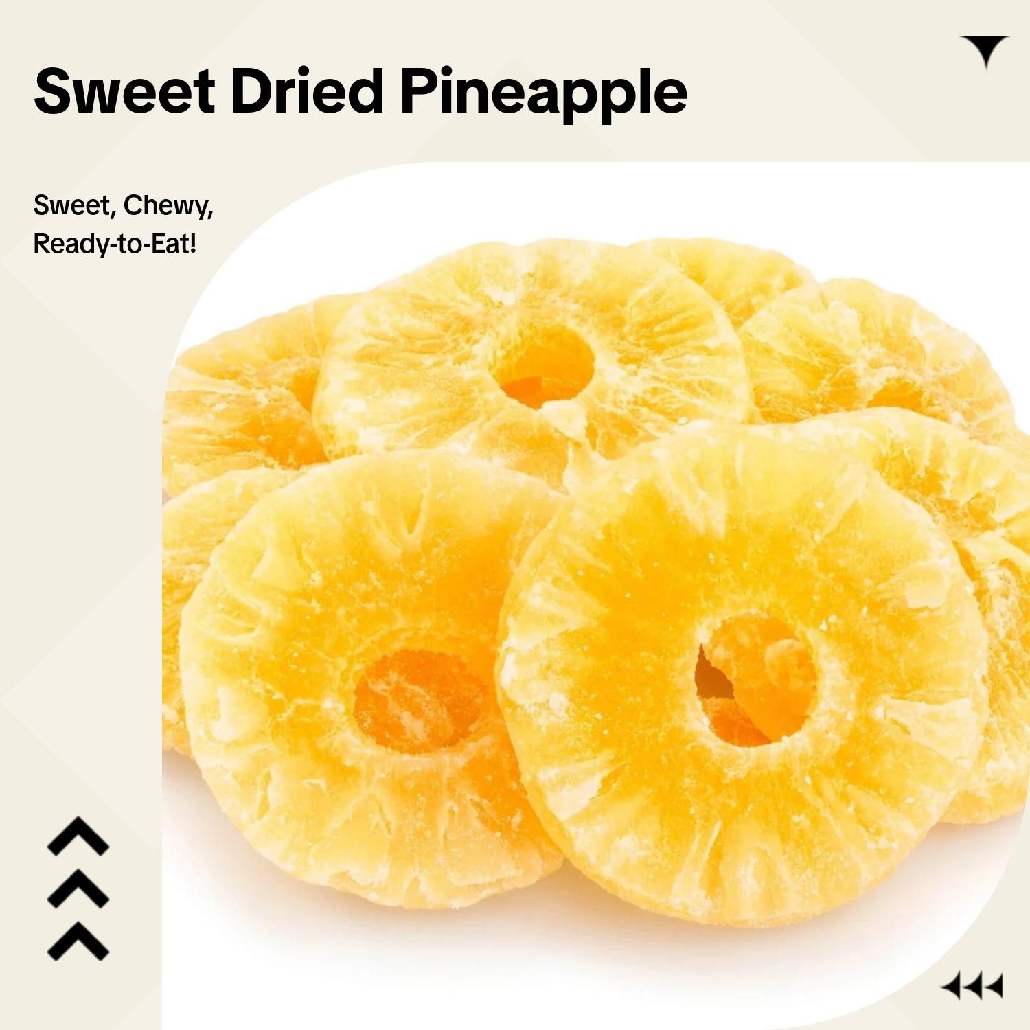 Snack Delight Dried Pineapple Rings – Sweet Candied Fruit Snack