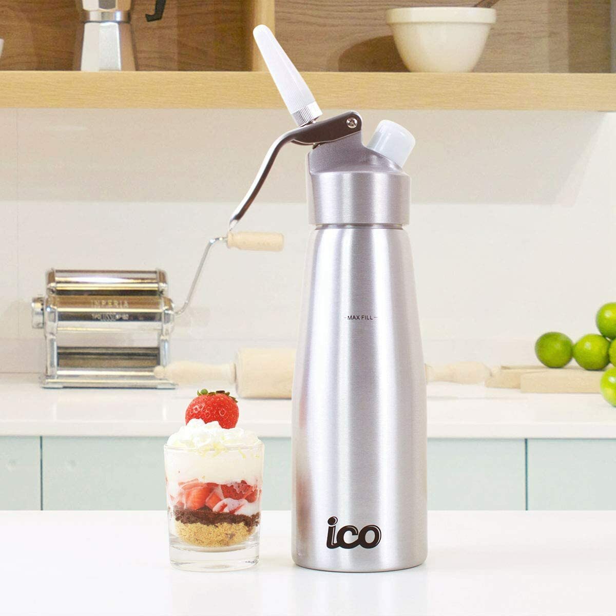 Whipped Cream Whip Dispenser 1 pt pint (.5L) Full Metal Alum FREE Shipping ICO