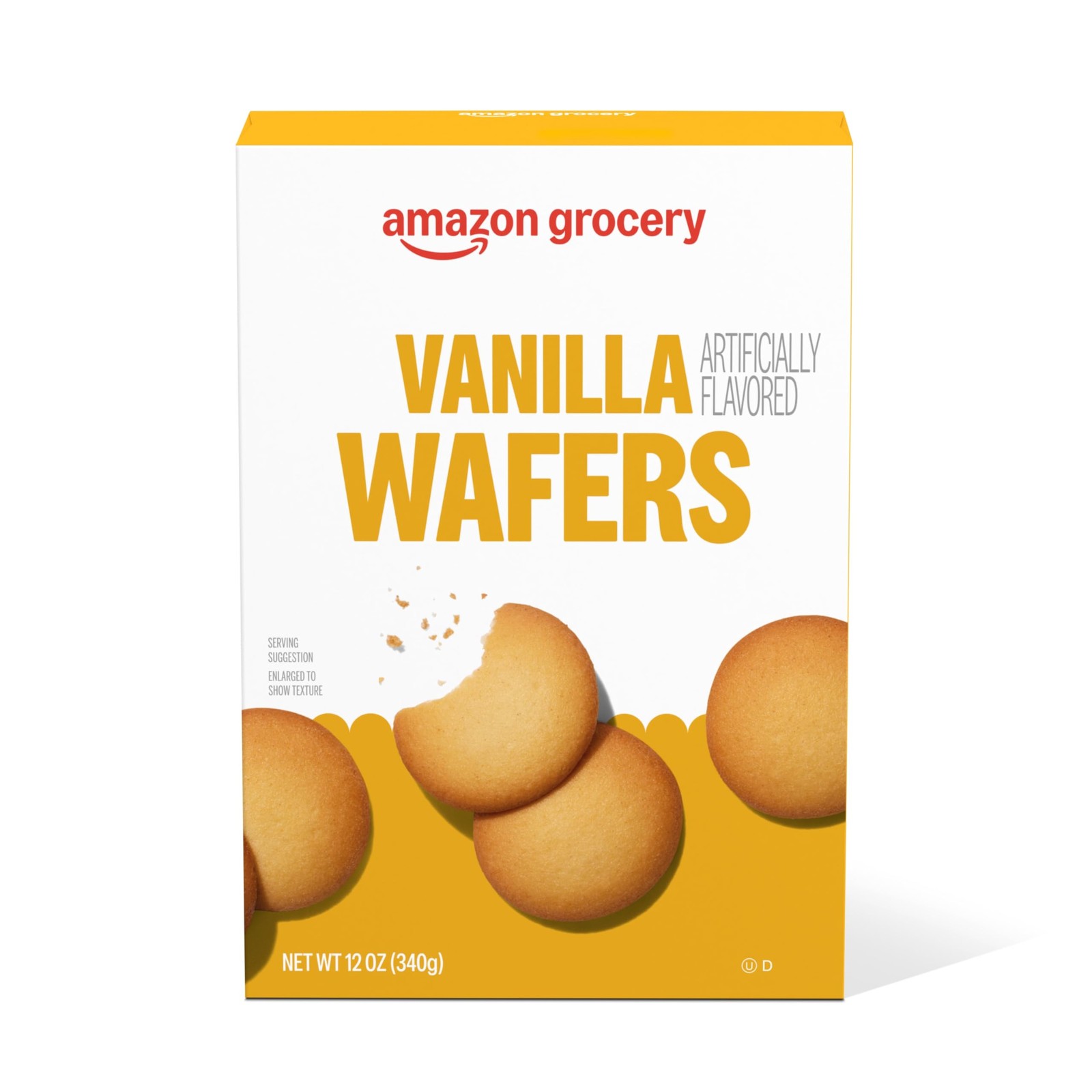 Amazon Grocery, Vanilla Wafers, 12 Oz 12 ounce (Pack of 1), White