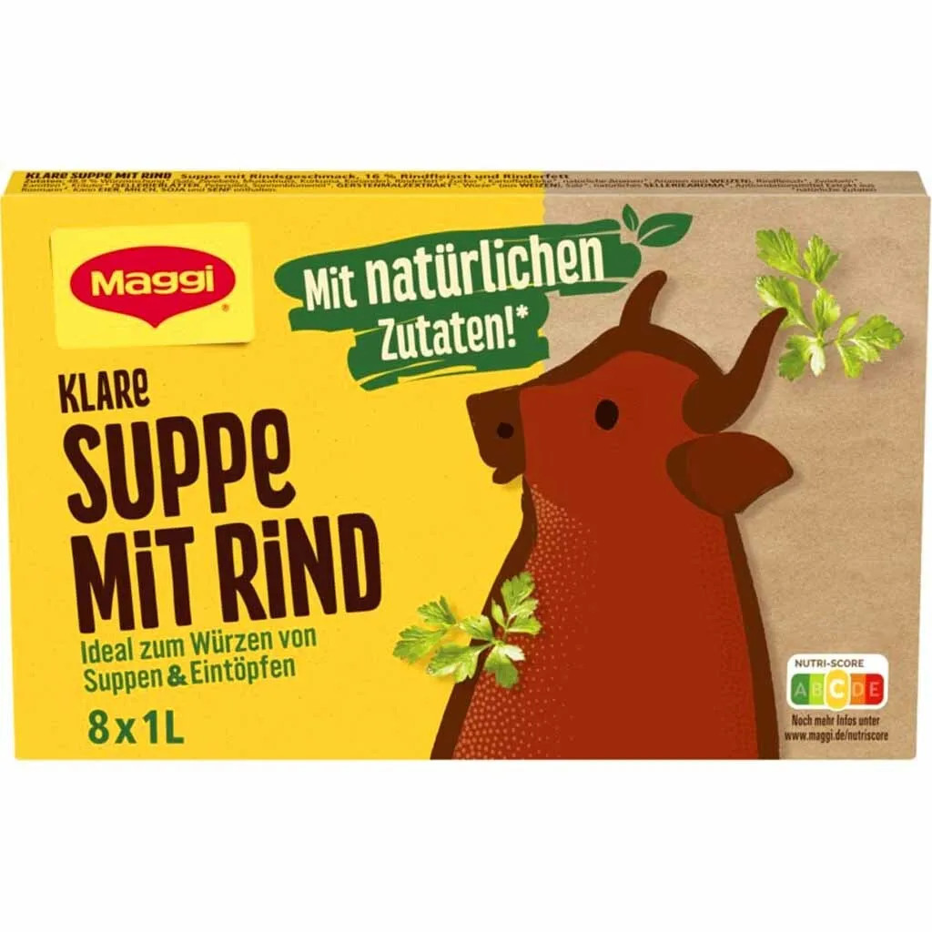 Maggi Beef broth cubes Klare Suppe mit Rind 8×1 l -FELISCH-FREE SHIPPING