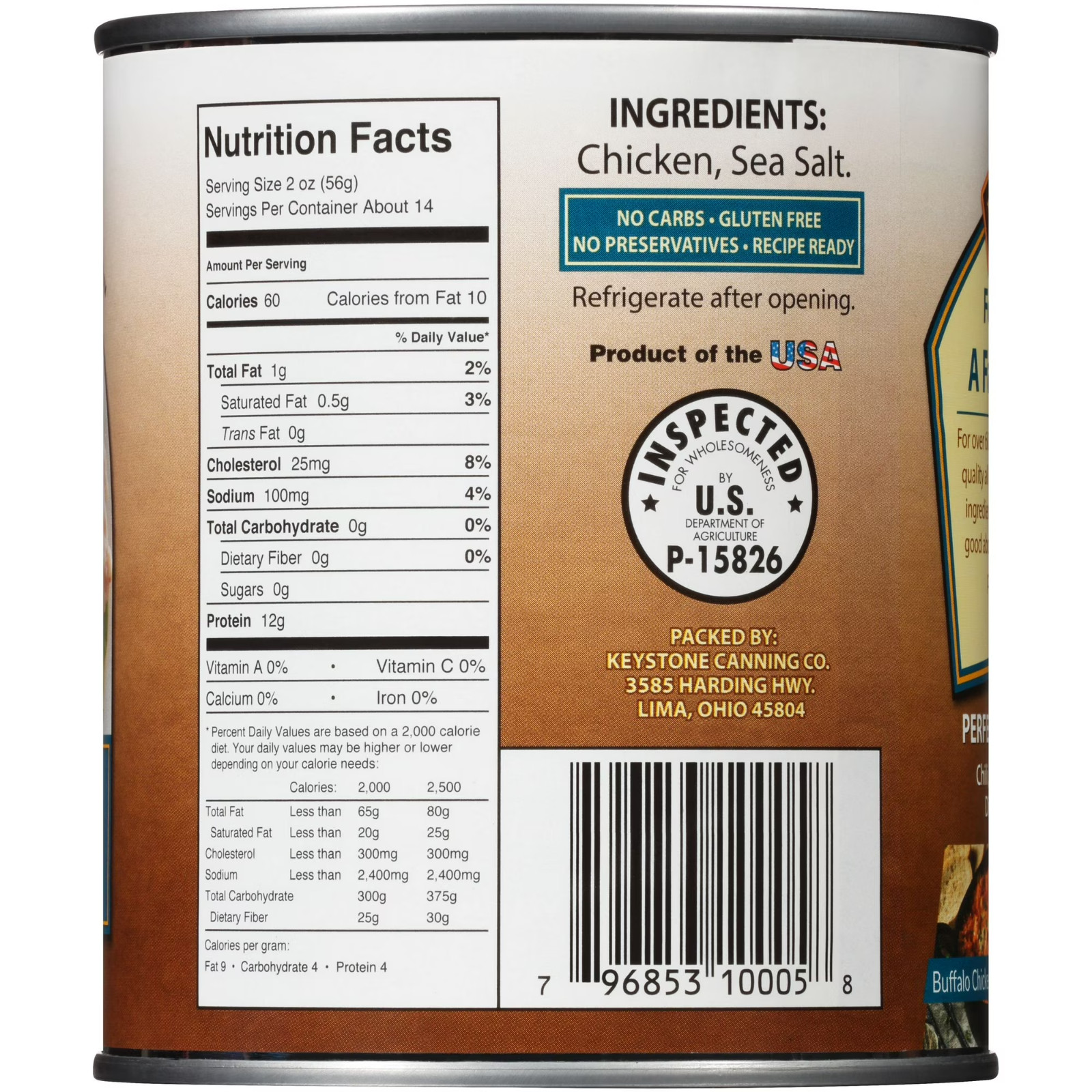 Keystone All Natural Chicken, 28 oz Can
