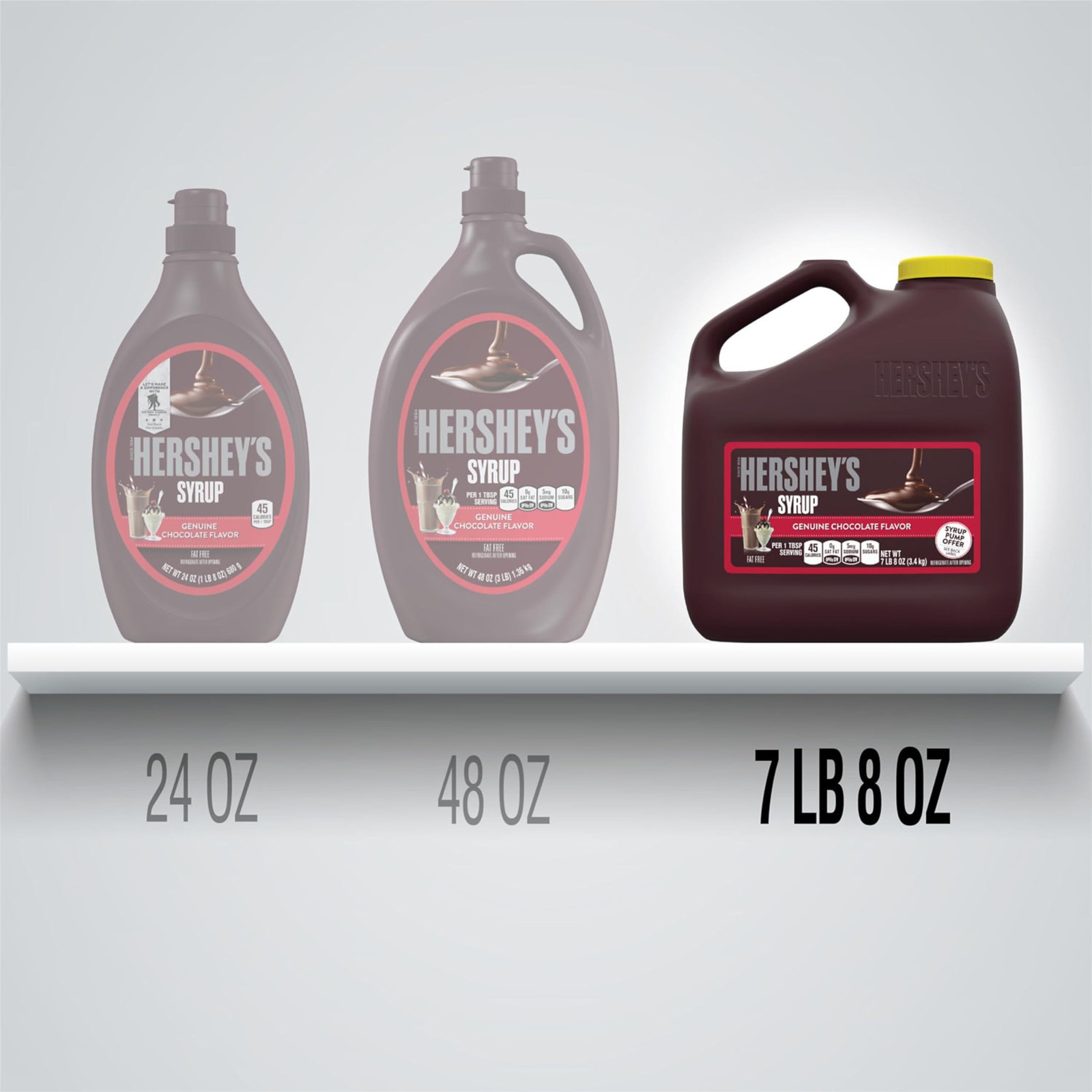 Chocolate Flavored Syrup Bulk Jug 7.5 lb for Milk Ice Cream Desserts Drinks