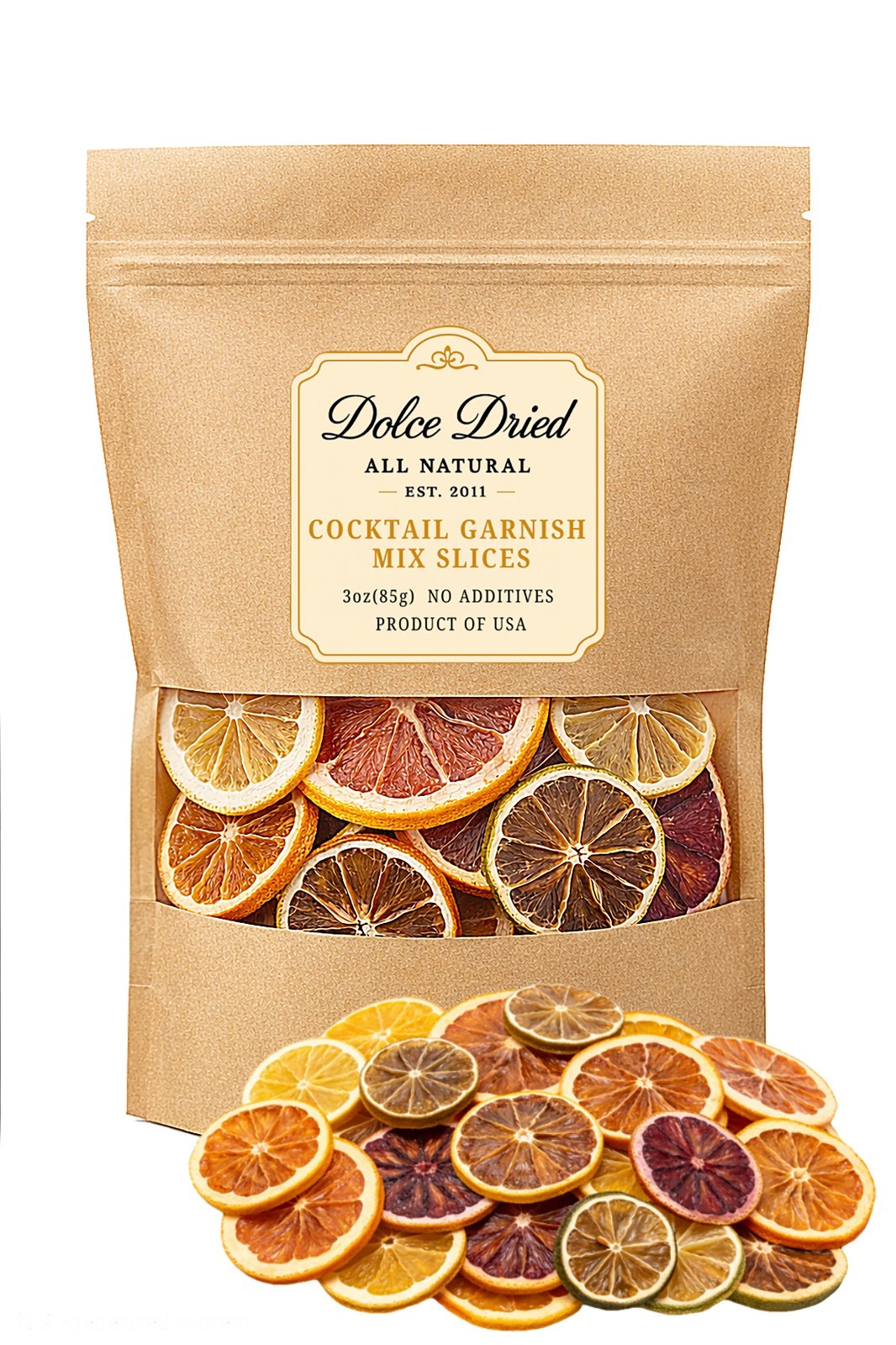 Dried Cocktail Garnish Mix Slices |Dehydrated Citrus Mix |No Sugar Added |3 oz