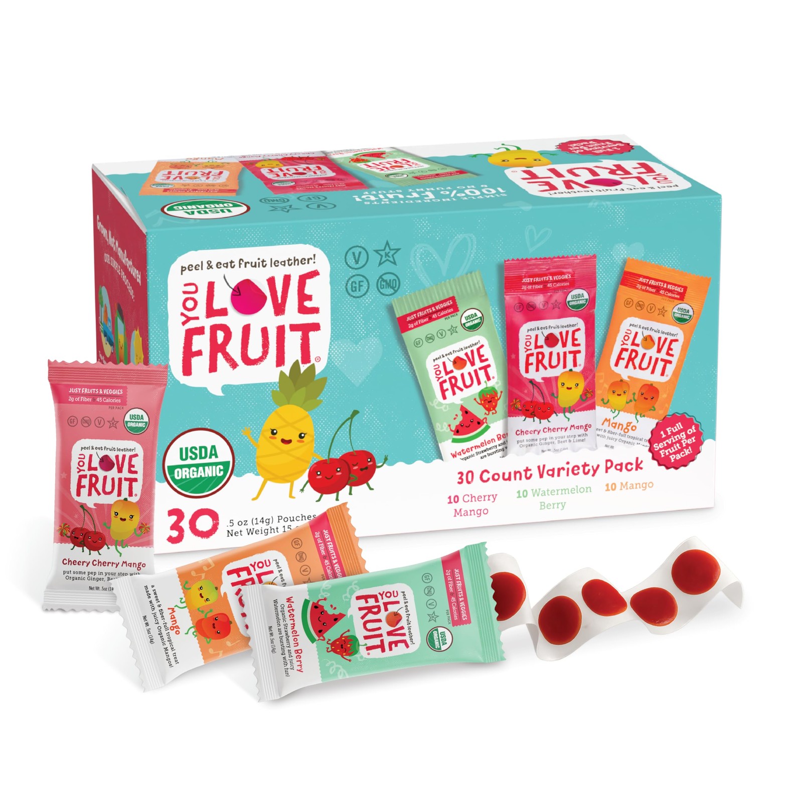 – Fruit Snacks Variety Pack 30 count, 100% Natural Gluten-Free, Vegan, Low Ca…