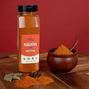 Golden Tower Sazon with Saffron – Sazón Seasoning, All Natural ingredients,