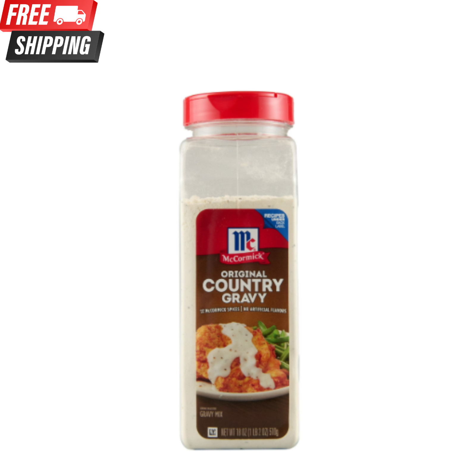 McCormick No Artificial Flavors Country Gravy Mix, 18.0 oz Bottle