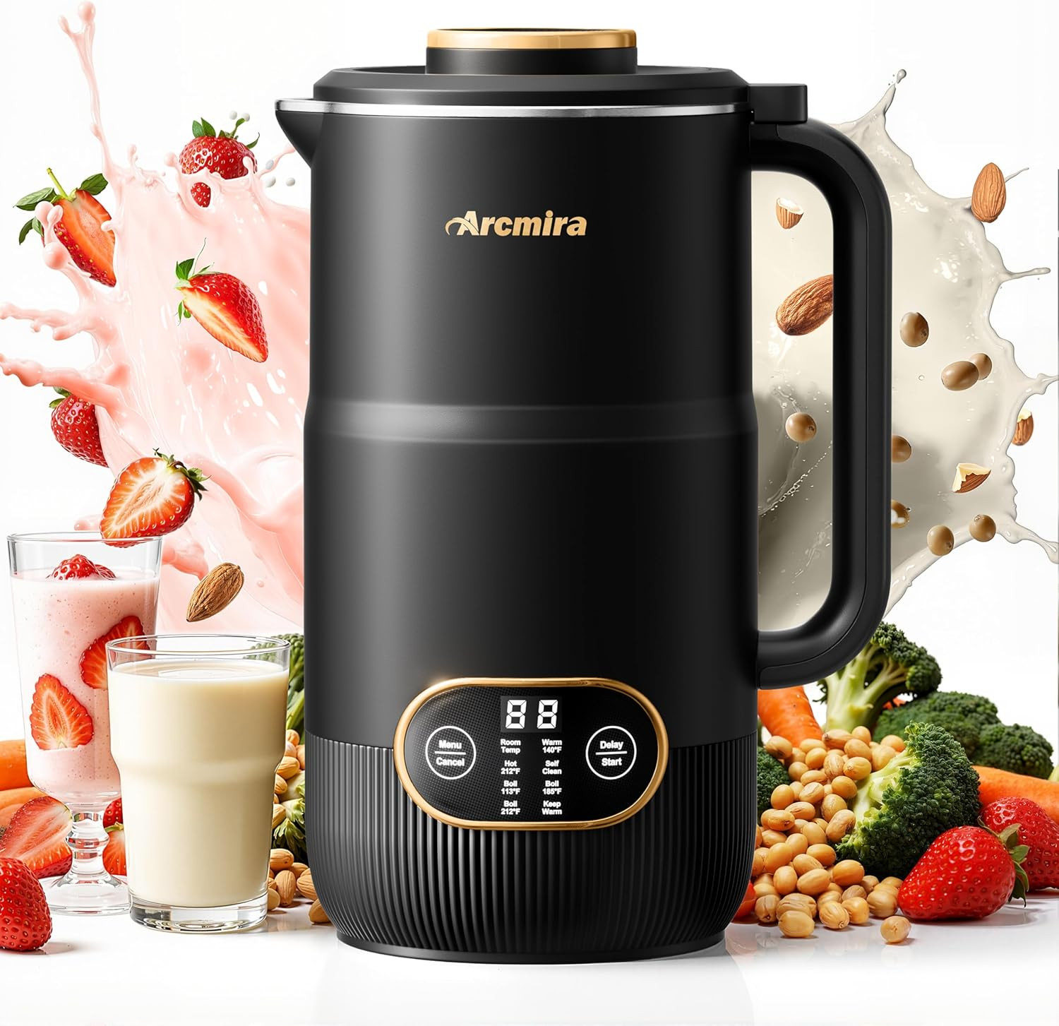 8 in 1 Nut Milk Maker, 8 Blade 35oz Homemade Almond, Oat, Coconut, Soy, Plant Ba