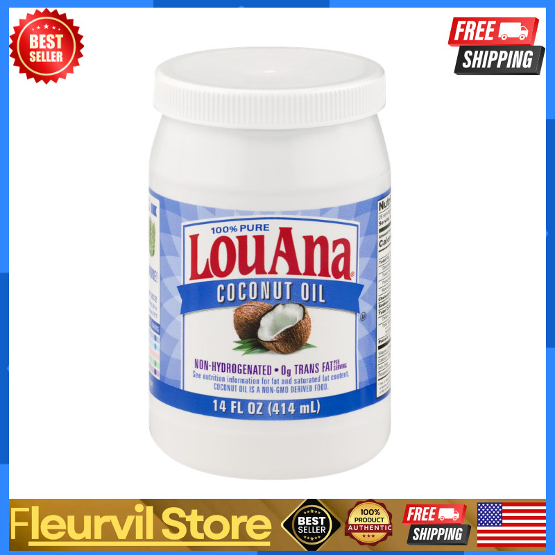 LouAna 100% Pure Coconut Oil, 14 fl oz