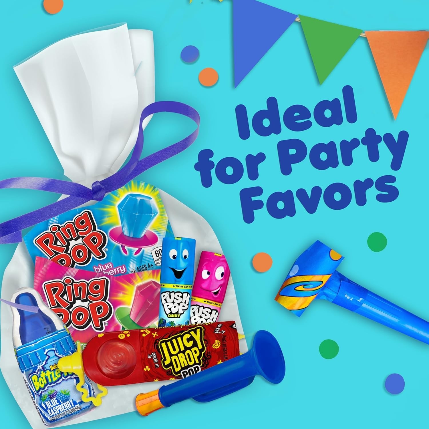 Candy Variety Pack 18 Count Ring Pop Push Pop Juicy Drop Assorted Candy