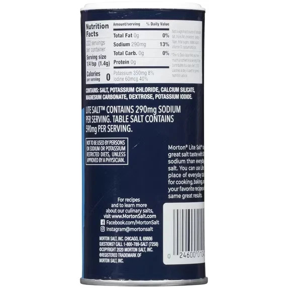 (3 pack) Morton Lite Salt, Low Sodium Salt Alternative, 11 oz-free shipping