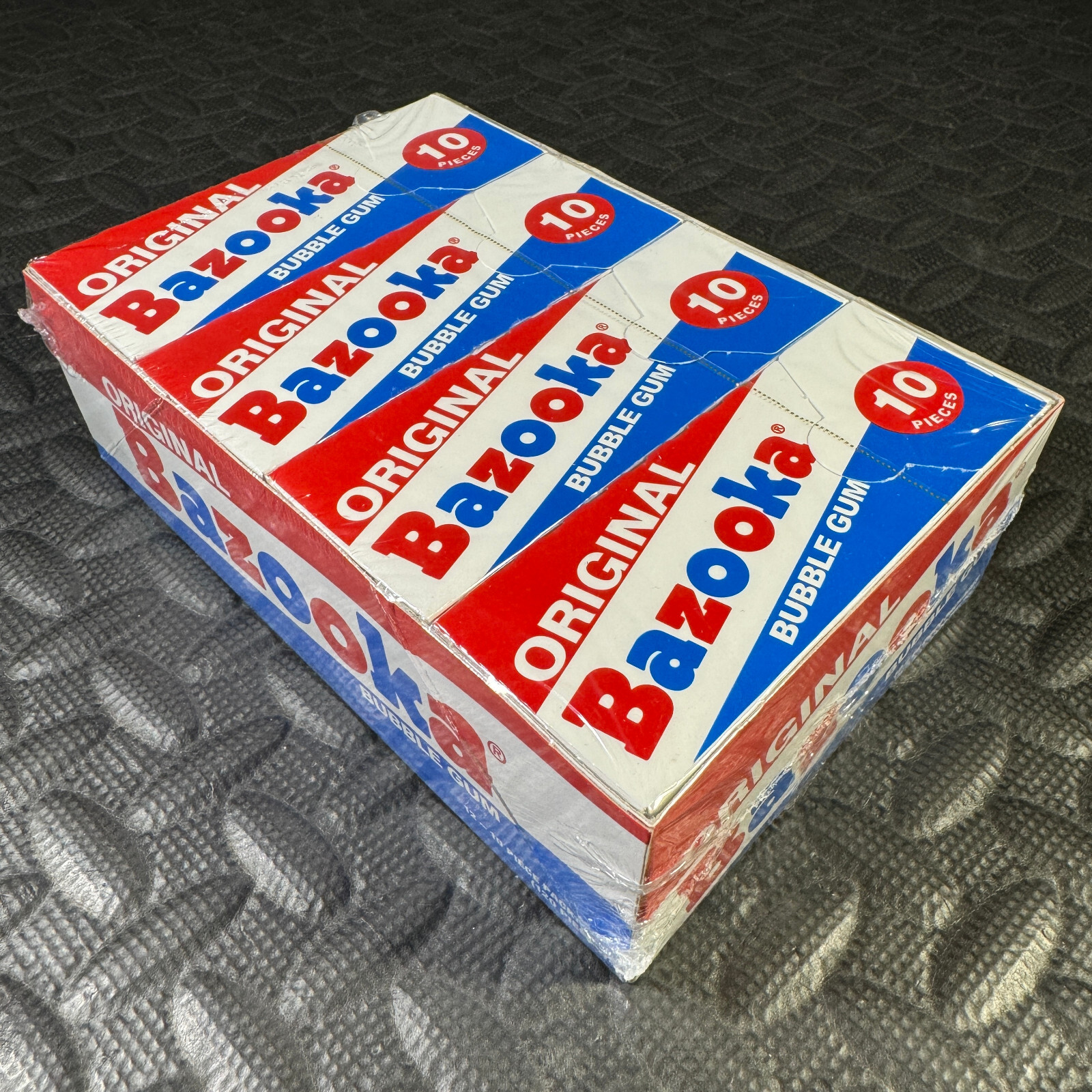 12-PACK DISPLAY BOX BAZOOKA ORIGINAL FLAVOR BUBBLE GUM 10 PIECES PER PACK = 120!