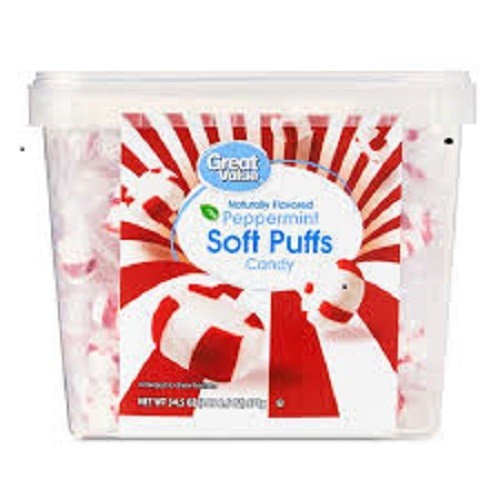 Great Value Peppermint Soft Puffs Candy, 34.5 oz Free Shipping