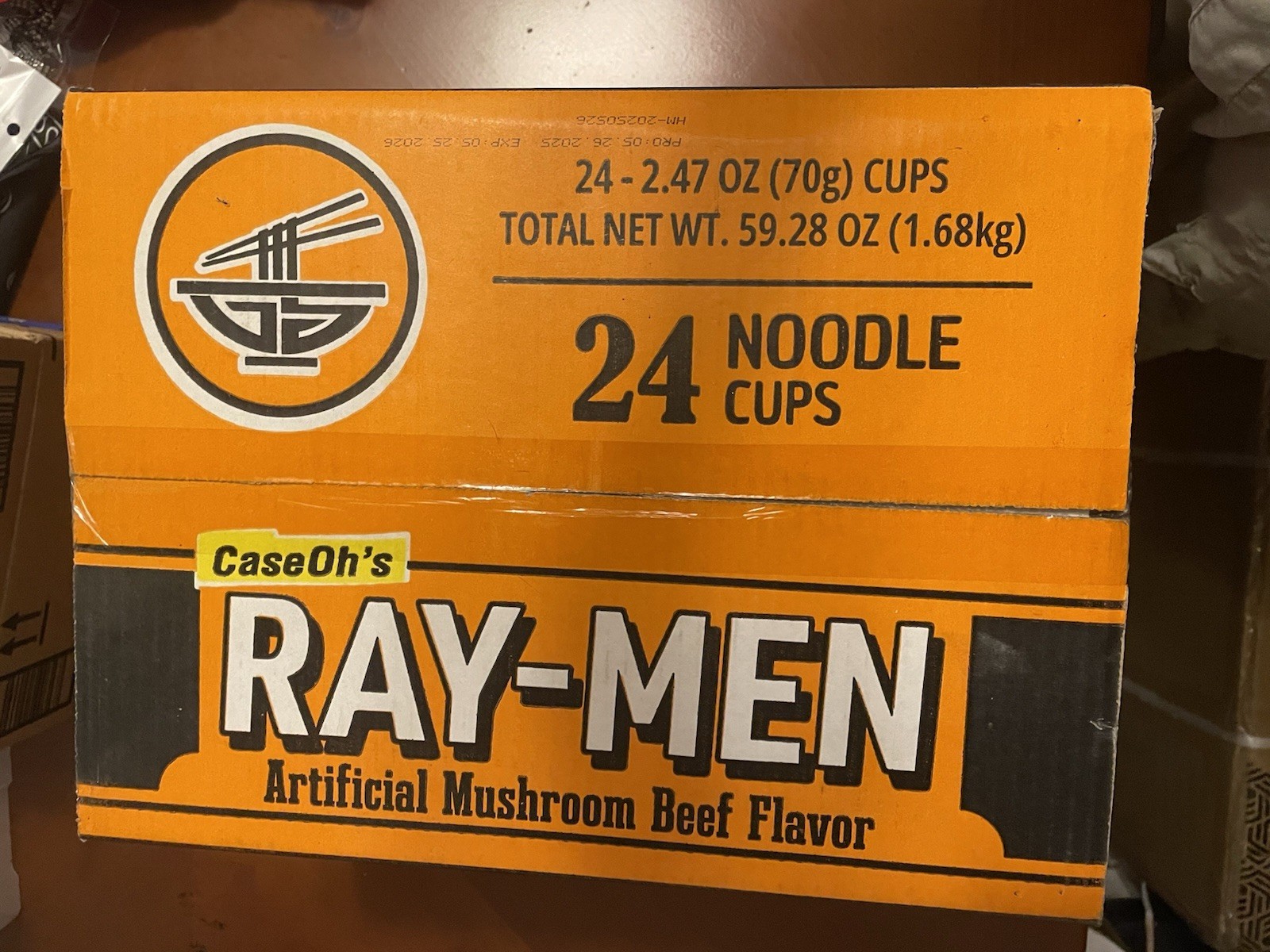 “Collectors” CaseOh’s RAY-MEN Gamer Soups Mushroom Beef Flavor, 24 Pack 1st drop