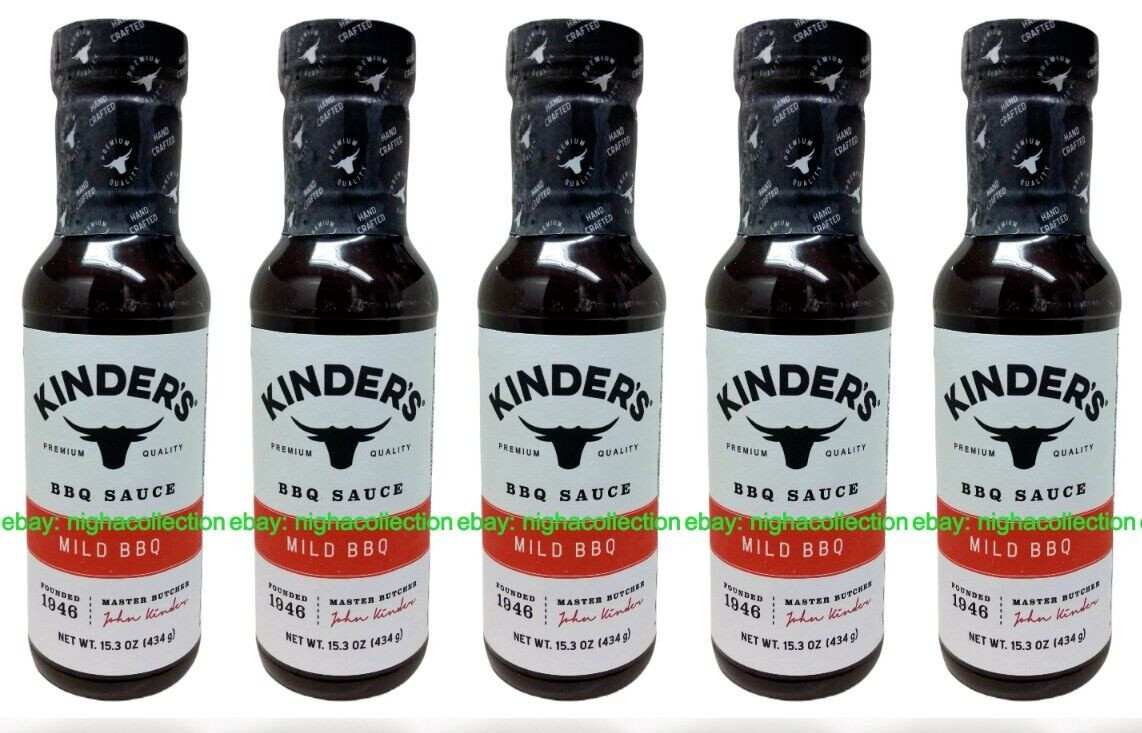 (LOT 5) NewKinder’sPremium Quality Mild BBQ Sauce 15.3 oz Ea Food Spices SEALED