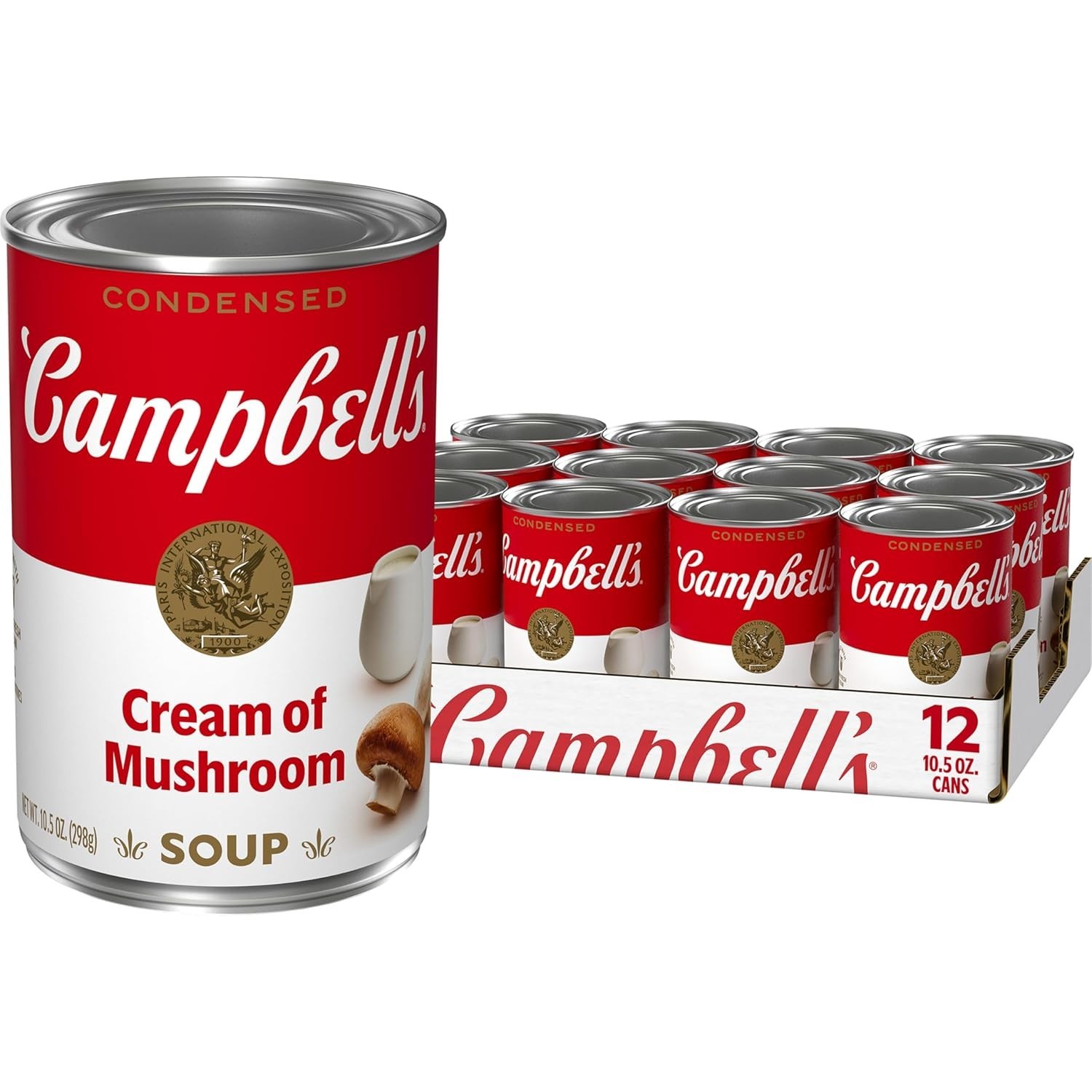 Condensed Cream of Mushroom Soup, 10.5 oz Can 12 Pack