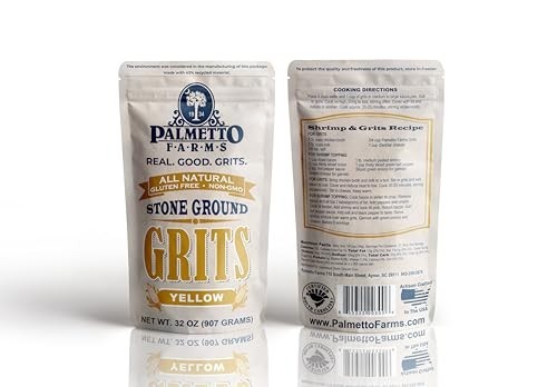 Stone Ground Yellow Grits, 32 OZ – Gluten-Free, Southern Cooking Essential
