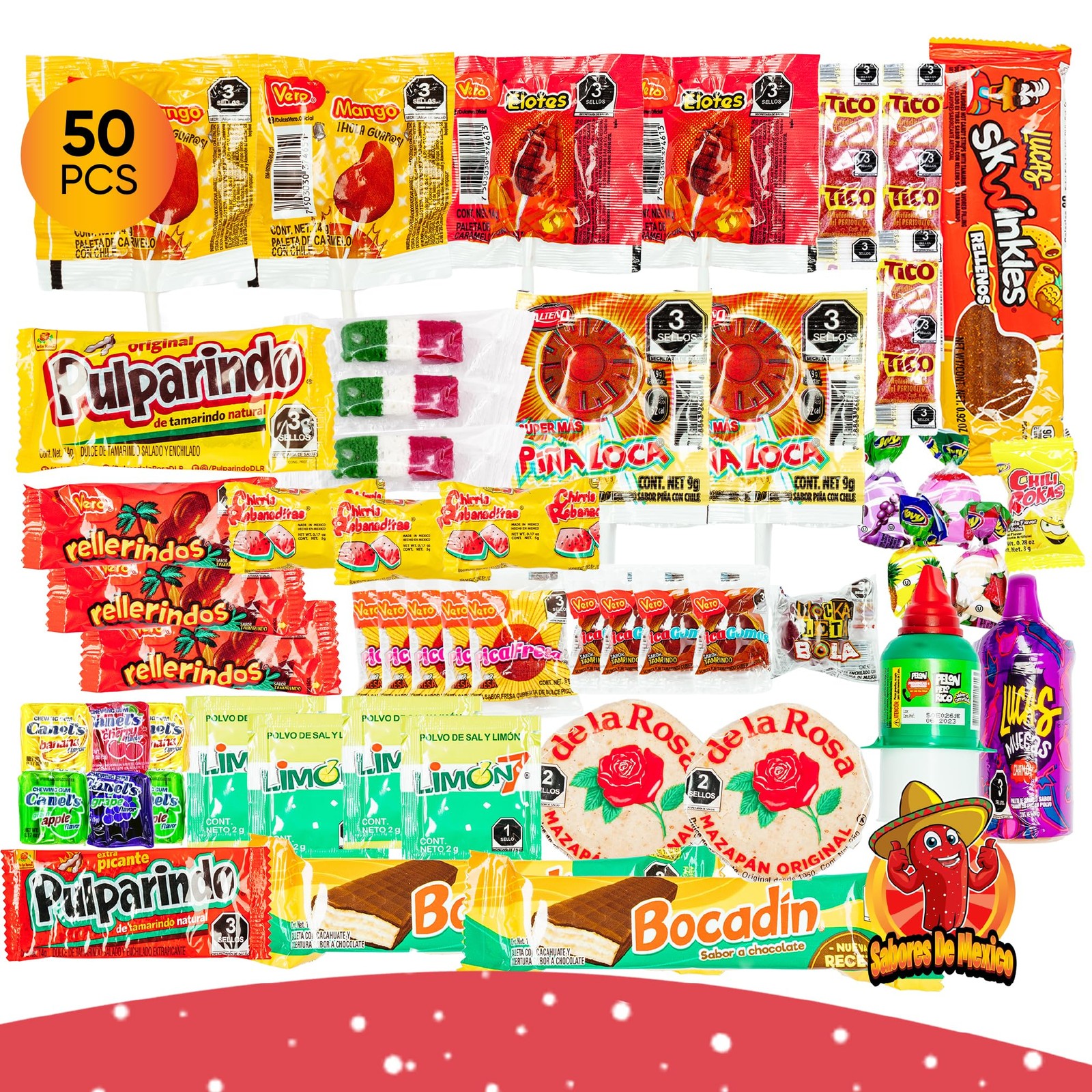 Mexican Candy Variety Pack (50 Count) Dulces 21.79 x 6.19 x 24.41 cm