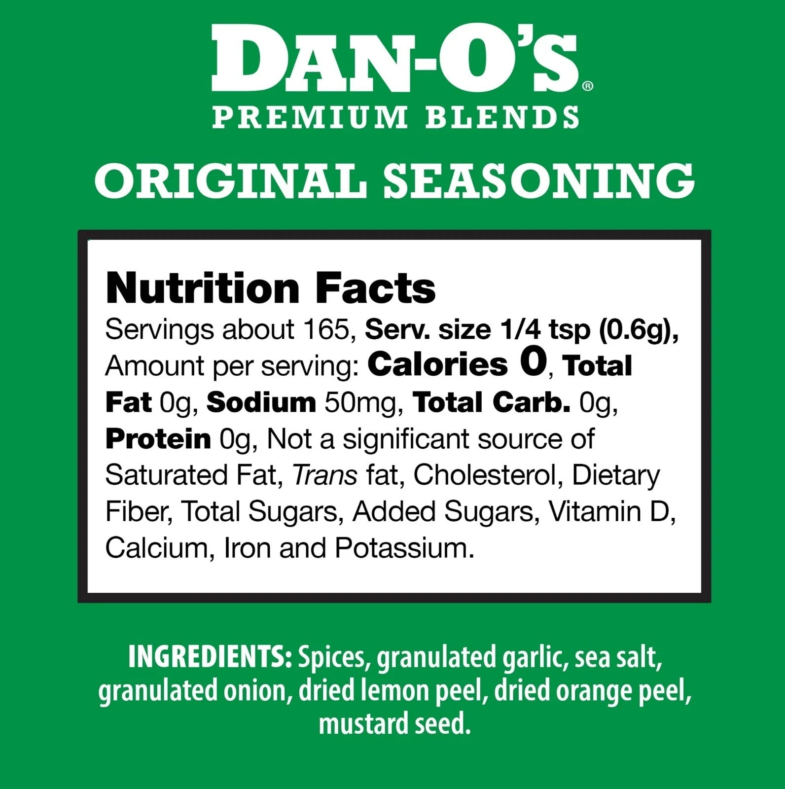 Dan-O’s Original Seasoning, Versatile All-Purpose Blend, 3.5 oz Bottle