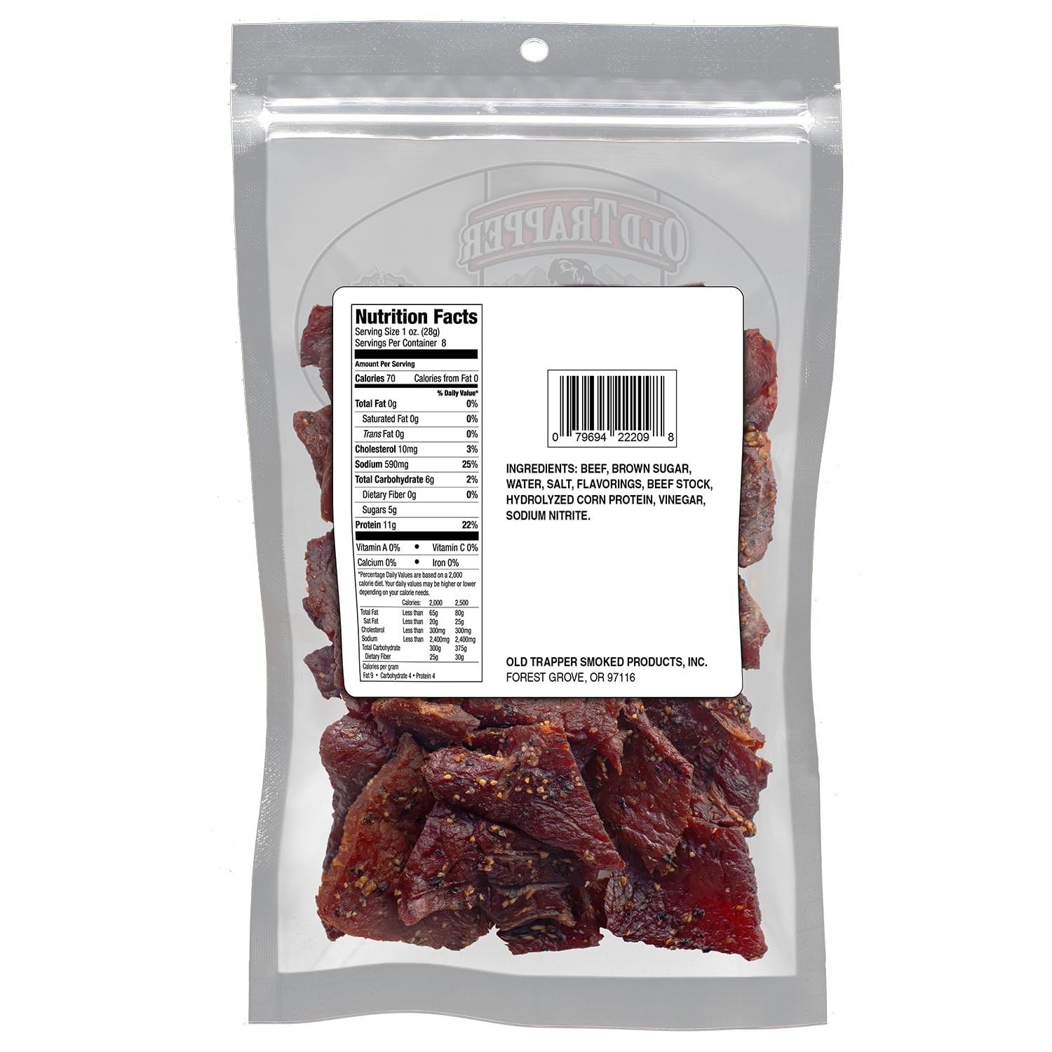Gourmet Peppered Beef Jerky – 11g Protein, Low-Calorie, Ready to Eat Snack