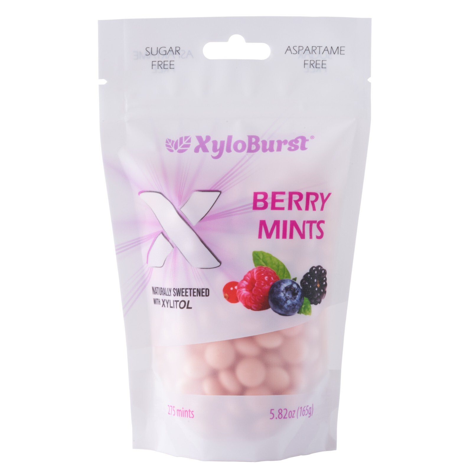 XyloBurst Mints Sugar Free Berry Mint candies with Xylitol 275 Count Bag