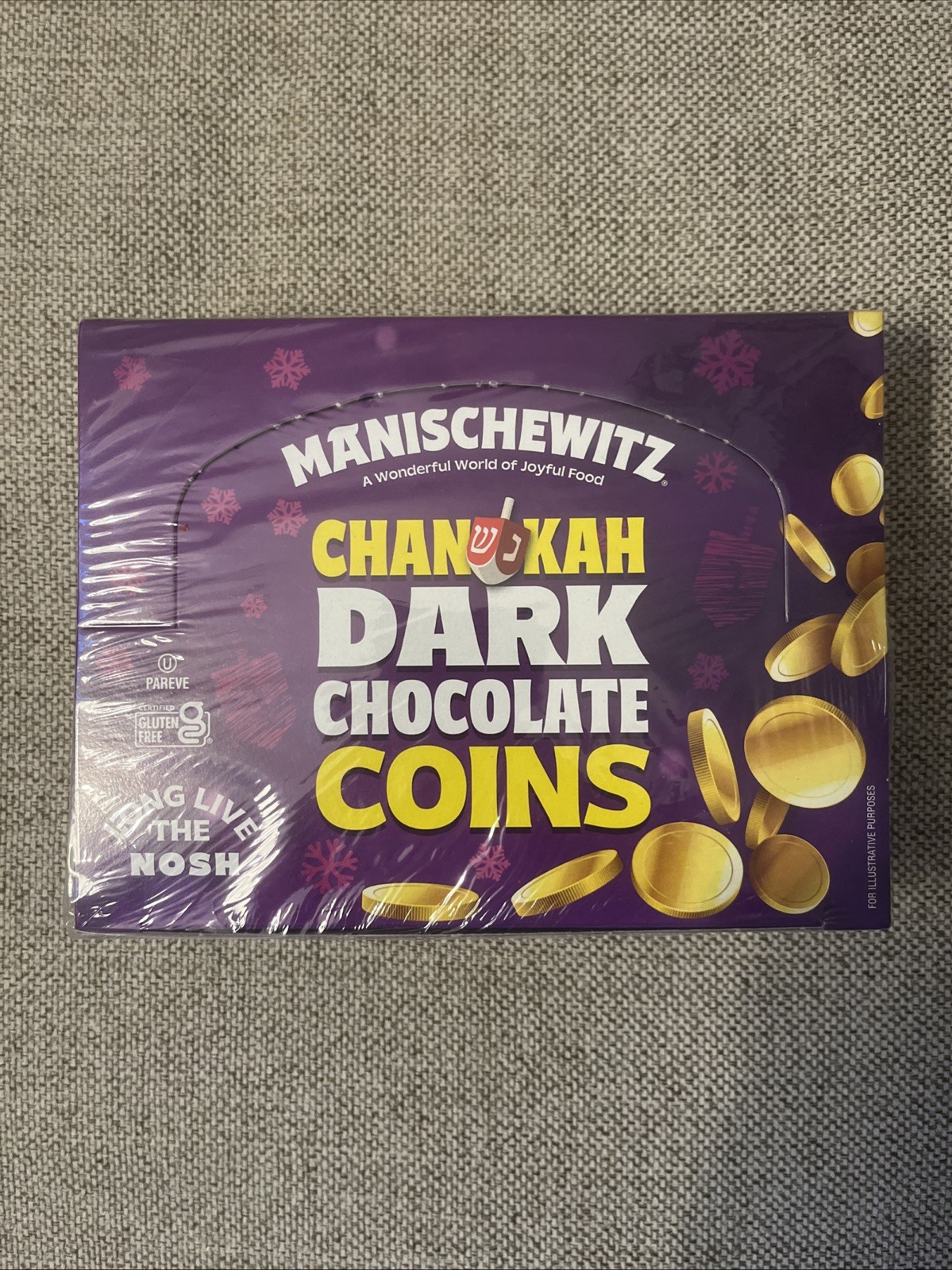 Manischewitz Chanukah Dark Chocolate Coins (Gelt) – Box of 24 Bags Hanukkah