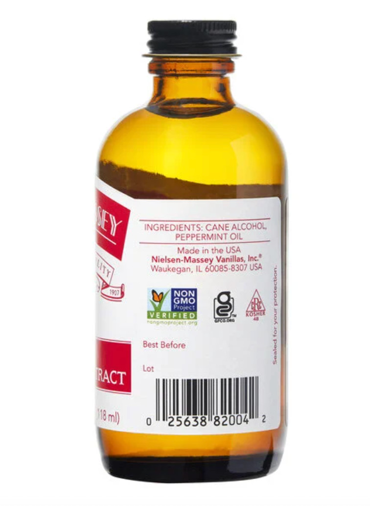 Nielsen Massey Pure Peppermint Extract 4 fl oz