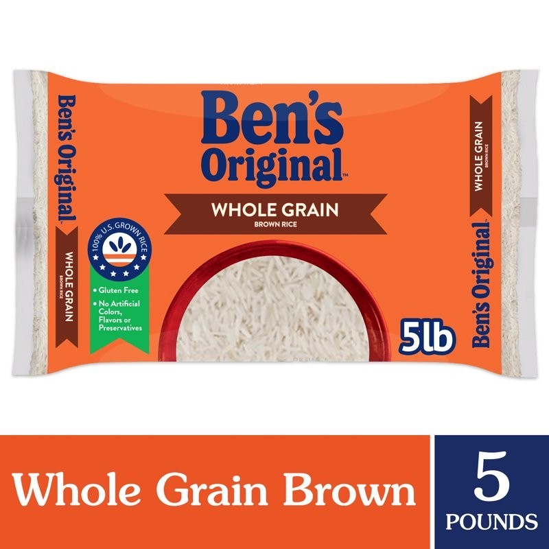 BEN’S ORIGINAL Whole Grain Brown Rice, 5 lb Bag