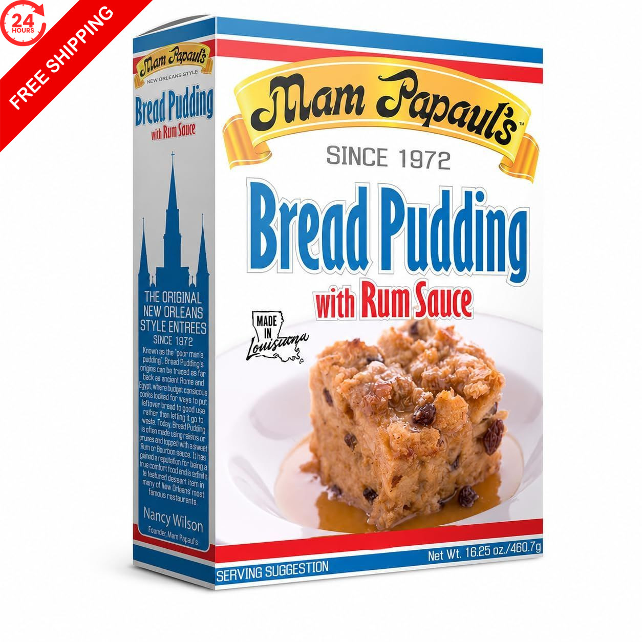 Mam Papaul’s Bread Pudding with Rum Sauce Mix, 16.25 Ounce (Pack of 1)