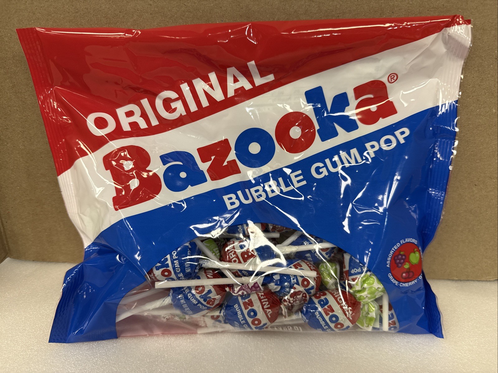 Bazooka Bubble Gum Lolli Pops 15oz Bag of Suckers