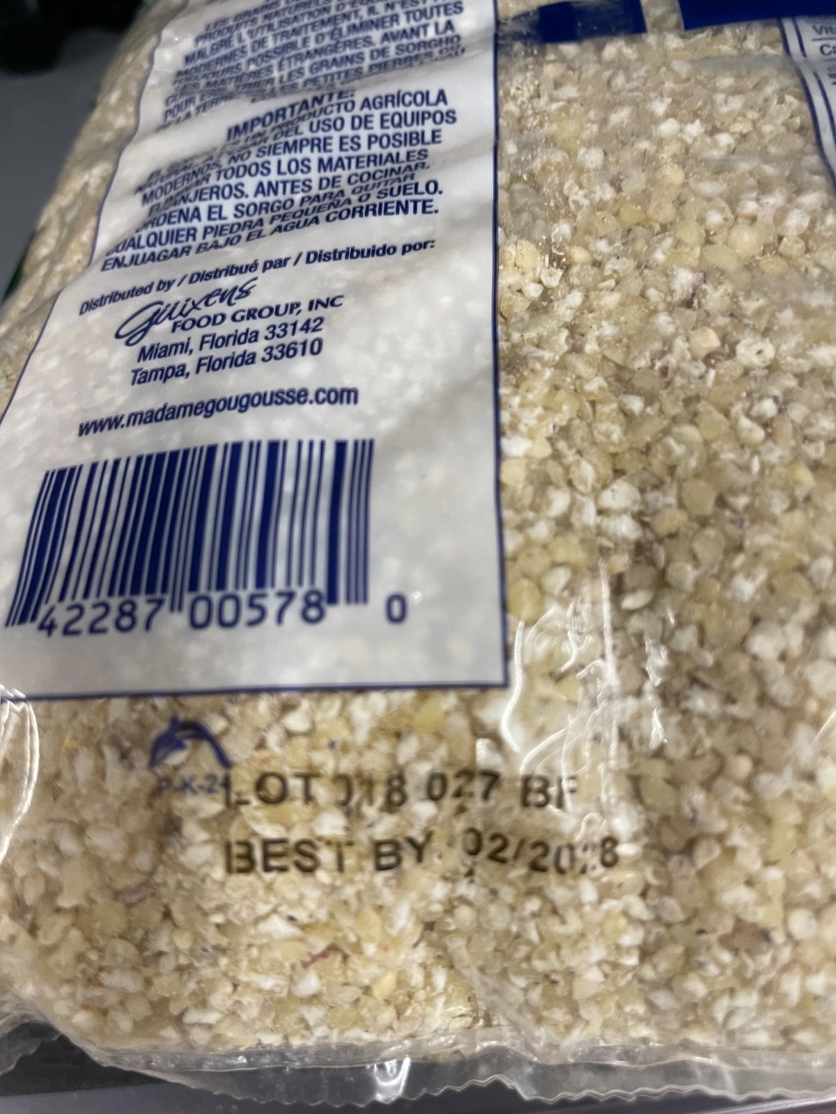 3 Pack Madame Gougousse Pitimi Sorghum Grain 2 lb Bags Gluten Free Whole Grain