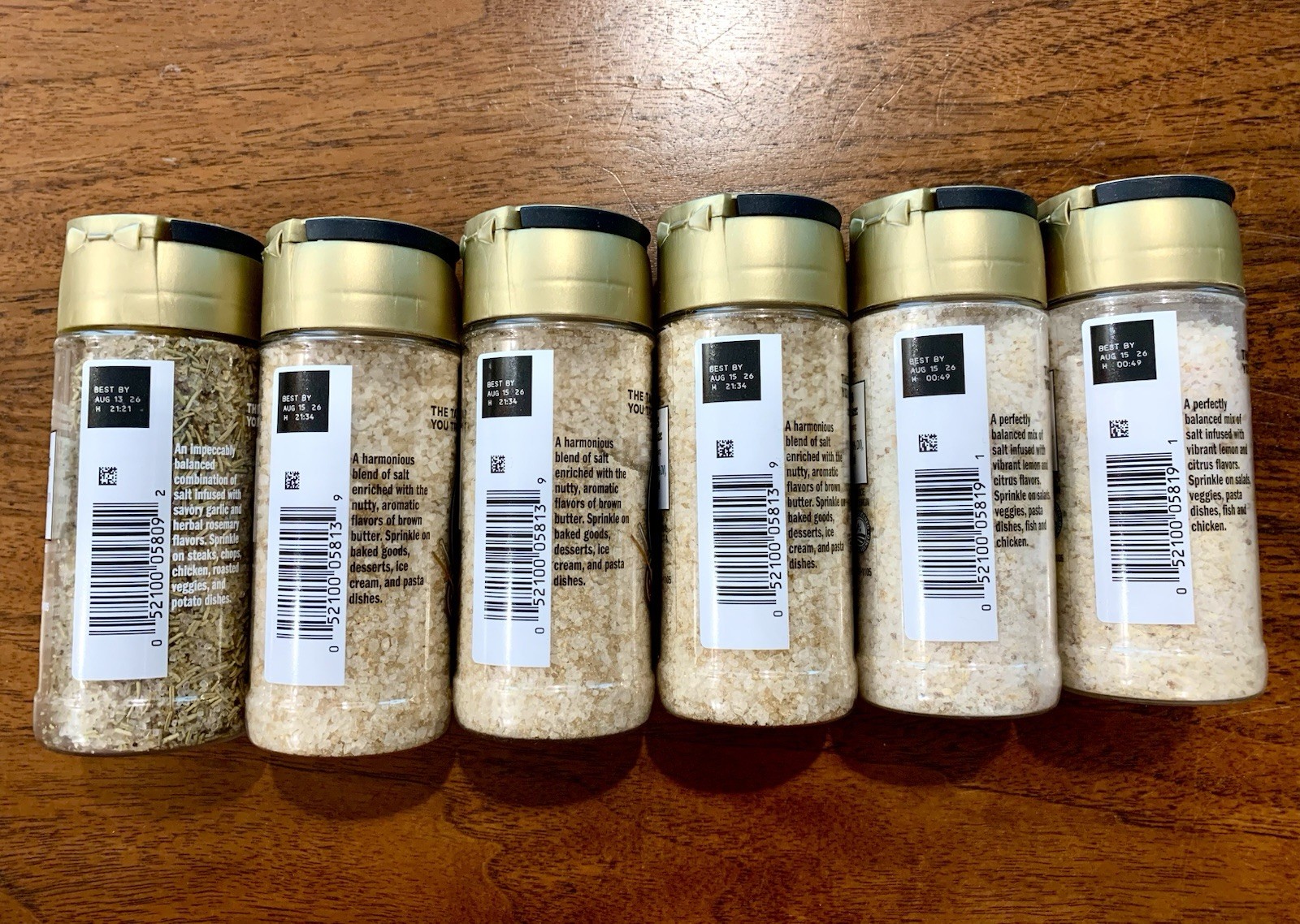 McCormick Finishing Salts – Brown Butter, Zesty Lemon, Garlic Rosemary Lot Of 6