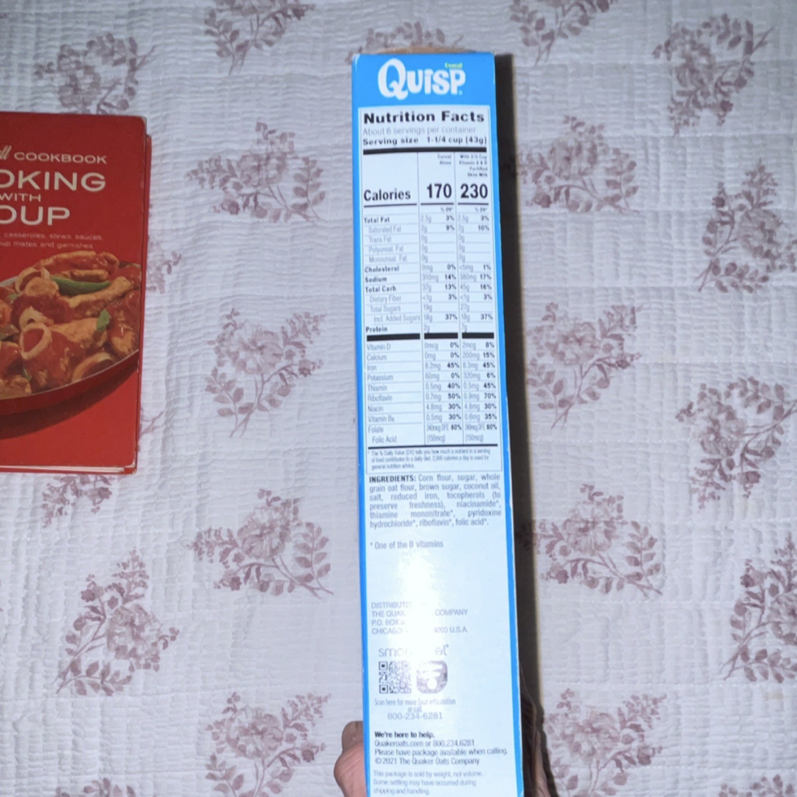 Quaker Quisp Crunchy Corn Cereal Flakes 8.5 oz Breakfast Pantry