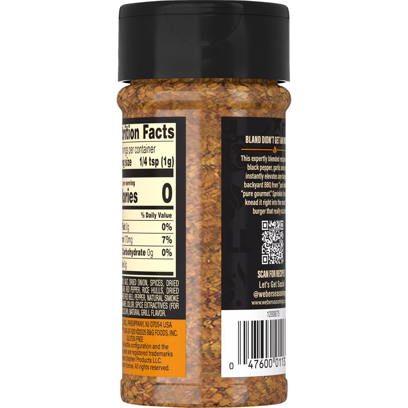Weber Gourmet Burger Seasoning 5.75 Oz BBQ Grill Spice Rub Free Ship USA