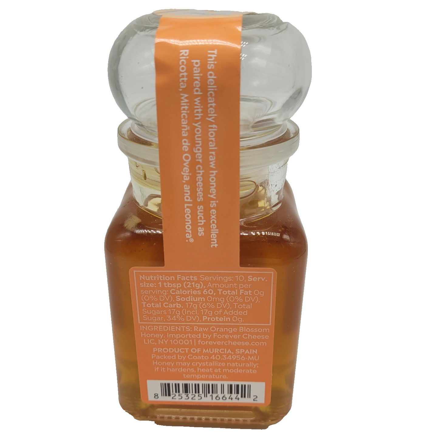 Mitica Orange Blossom Honey 7 oz Glass Jar Exp 1/2027