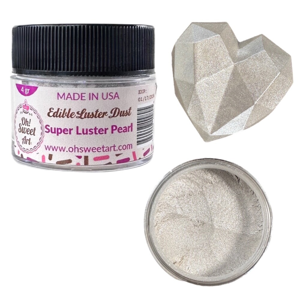 SUPER LUSTER PEARL ( 4 grams) 100% EDIBLE, food grade, Oh Sweet Art