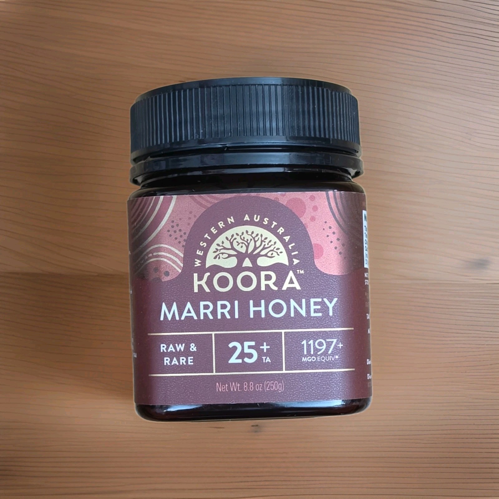 KOORA Marri Honey TA25+ 1197+ MGO Raw Western Australian Honey 250 Manuka