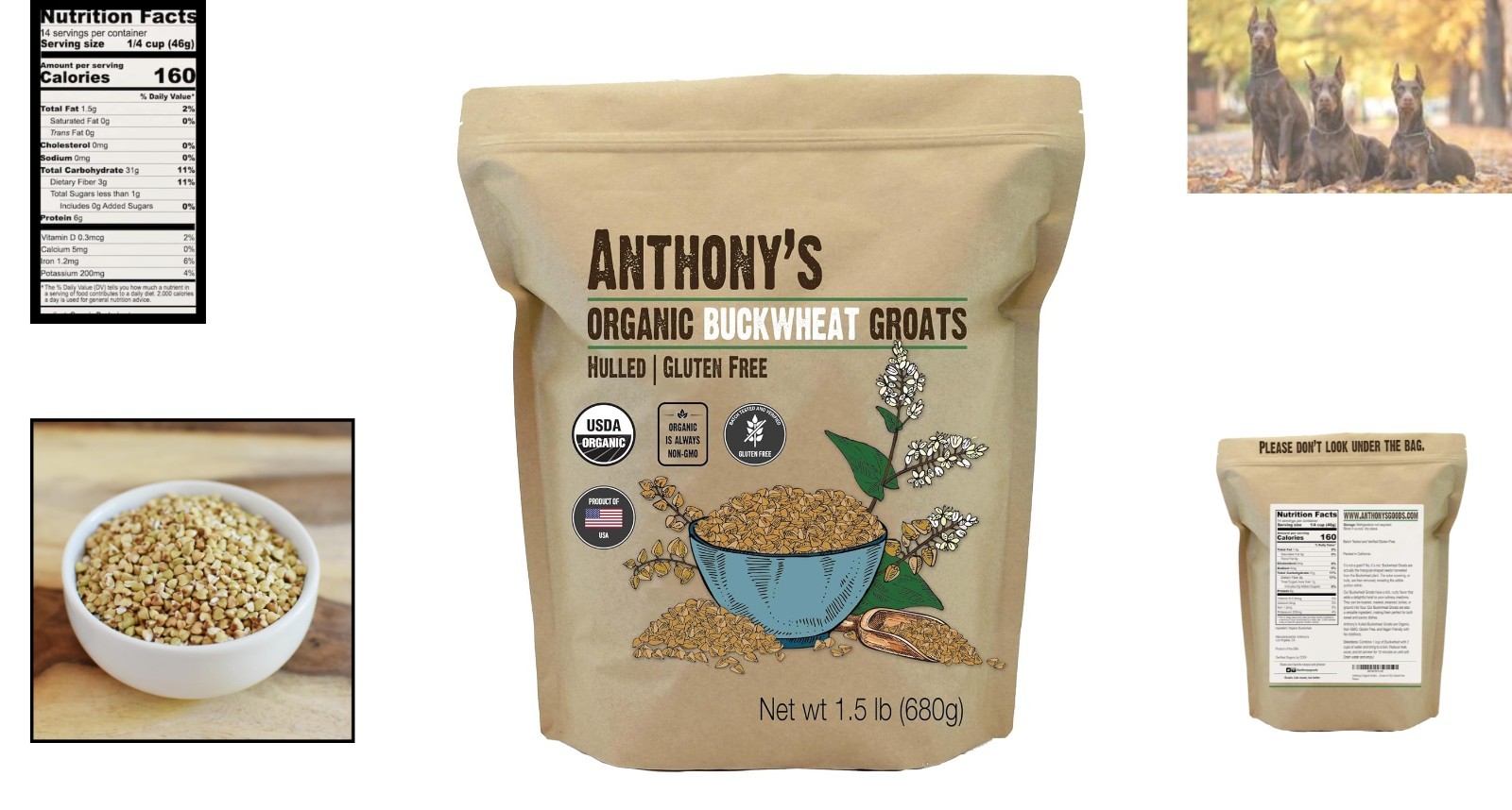 1.5lb Organic Buckwheat Groats – Plant-Based, Easy to Prepare, Gluten-Free