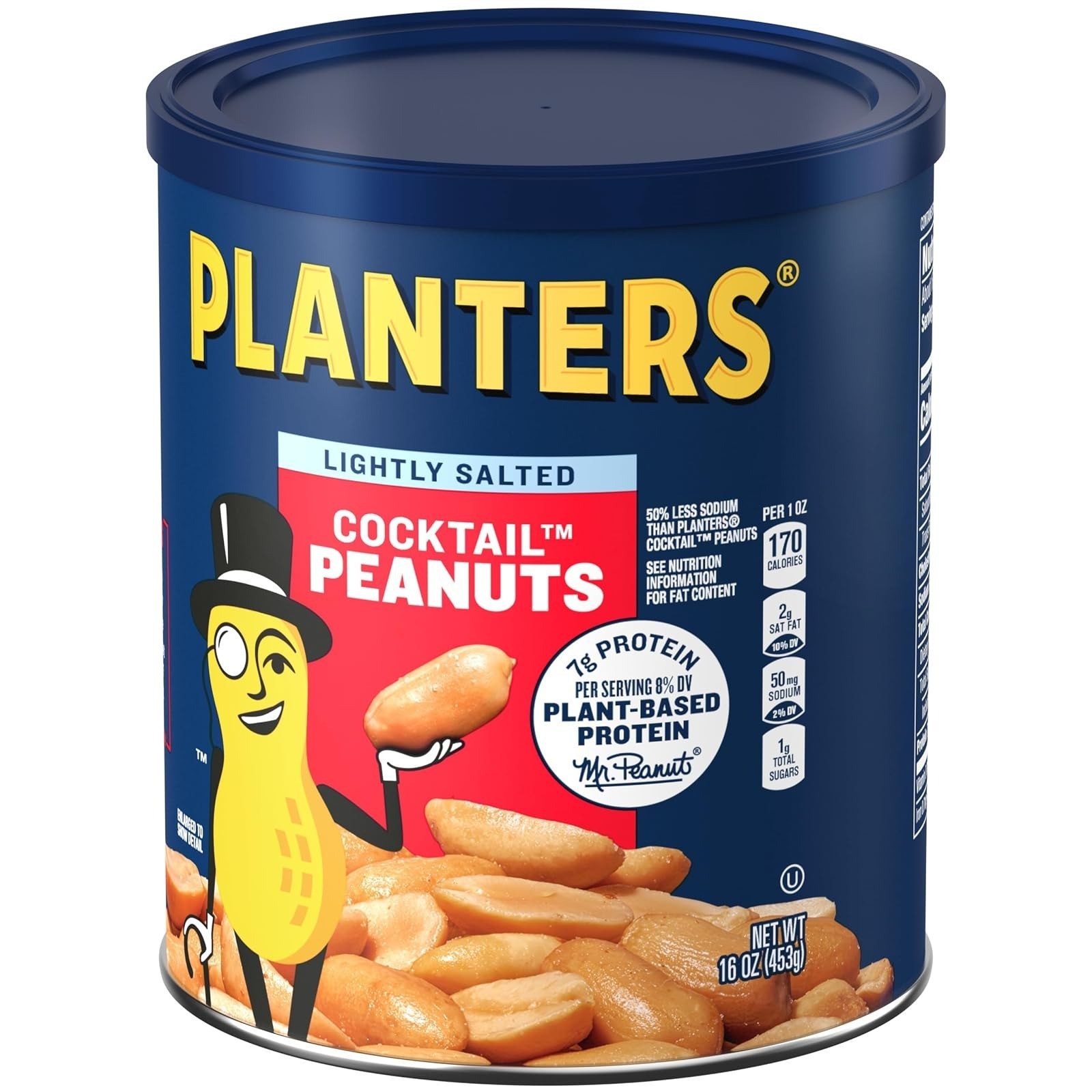 Planters Dry Roasted Peanuts, Lightly Salted, 16 Oz Jar