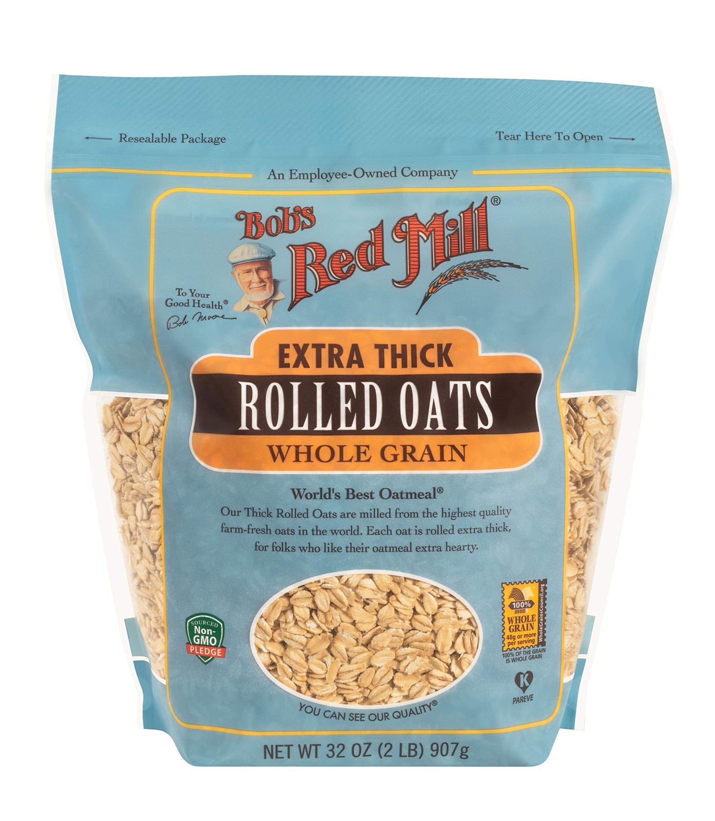 Extra Thick Rolled Oats, 32 oz (Pack of 4)