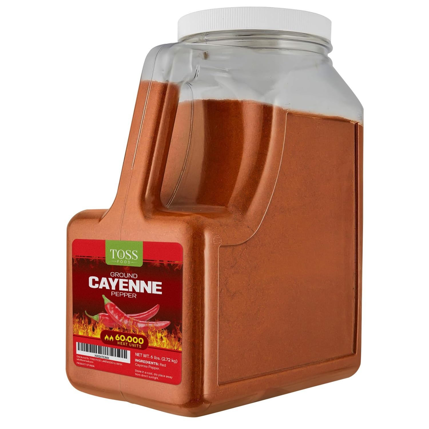 6lb Ground Cayenne Pepper Powder, 60,000 SHU, Certified Kosher