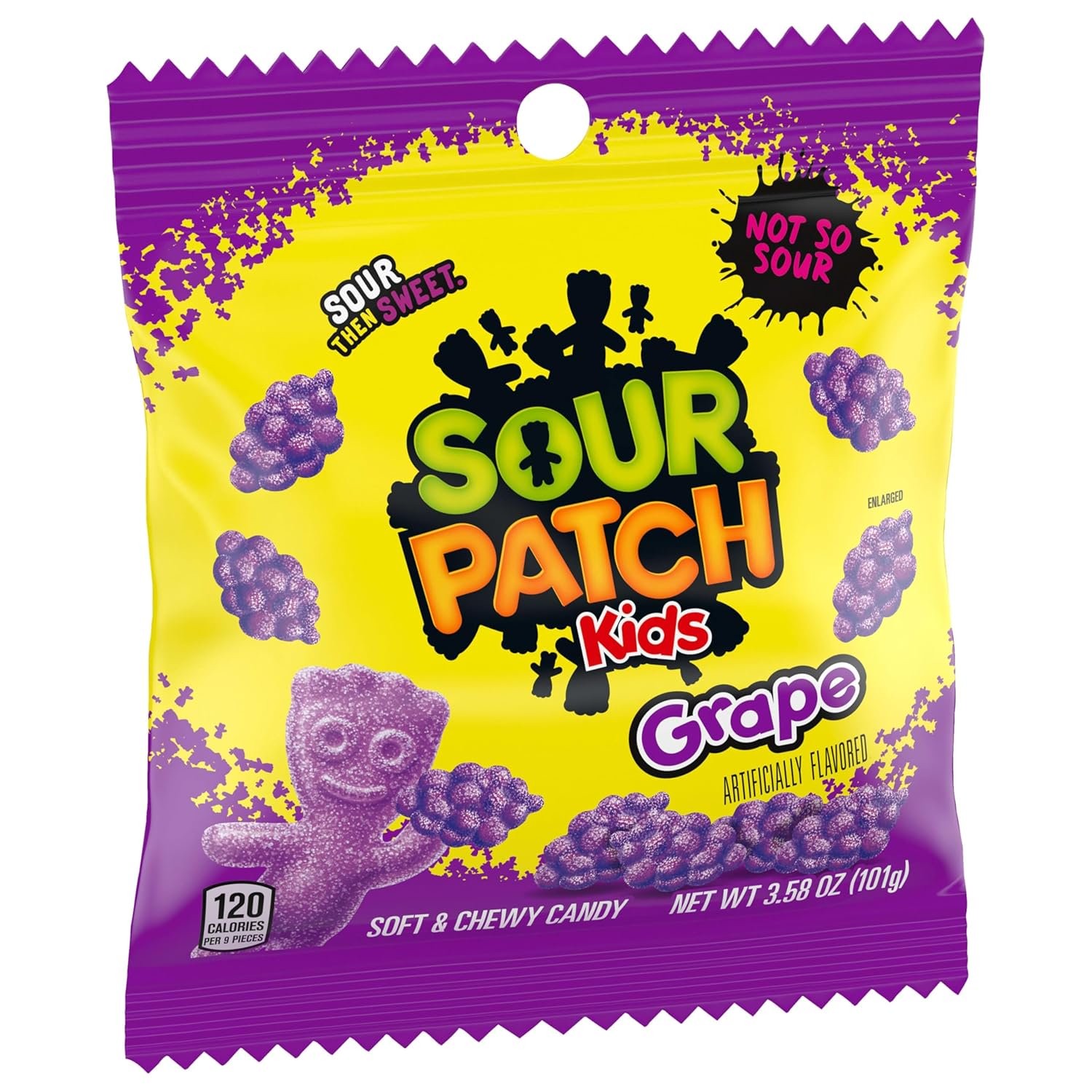 Sour Patch Kids Grape Chewy Candy 3.58 oz Pack