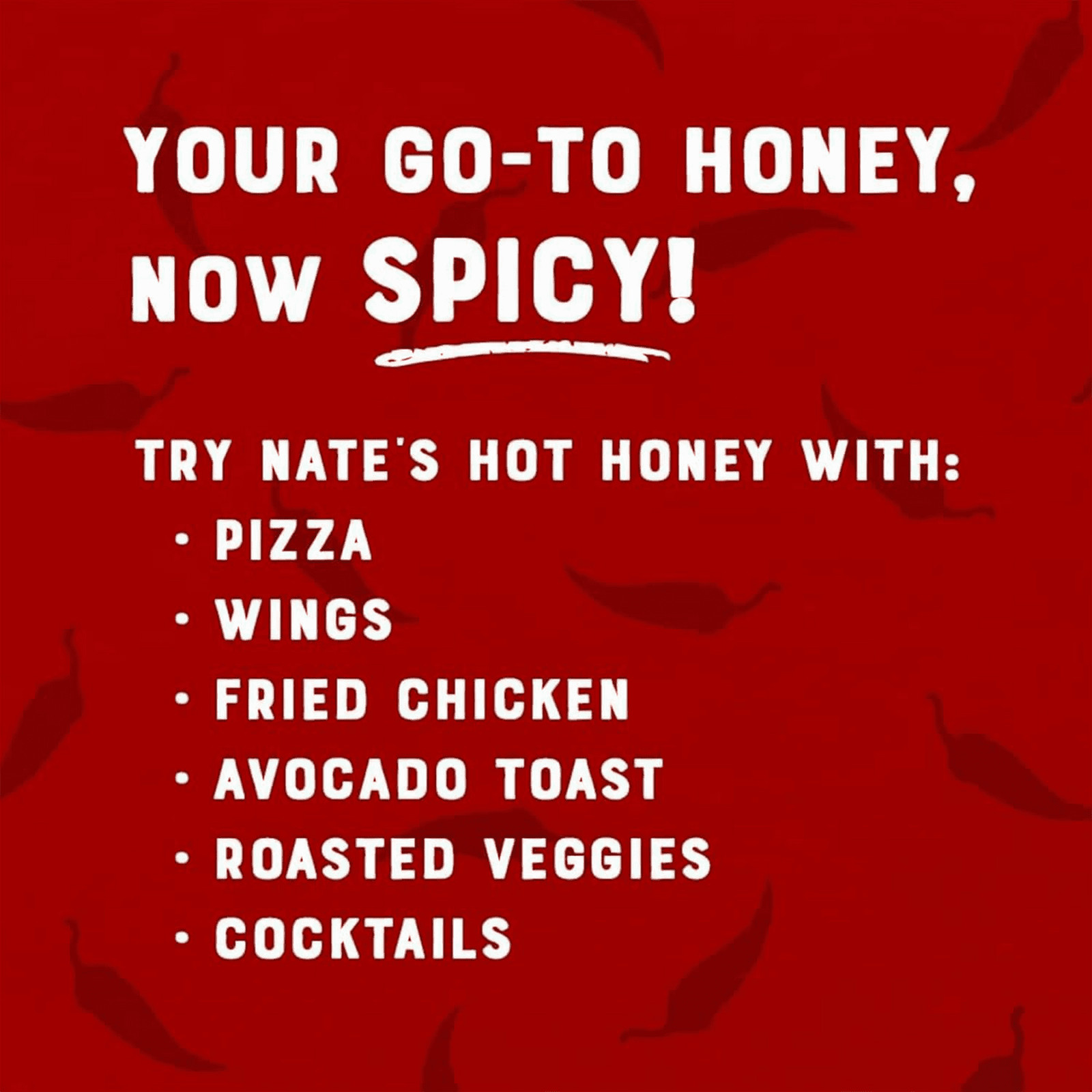 Nature Nate’s Hot Honey 100% Pure Honey & Habanero chili Pepper Flakes 16 fl oz