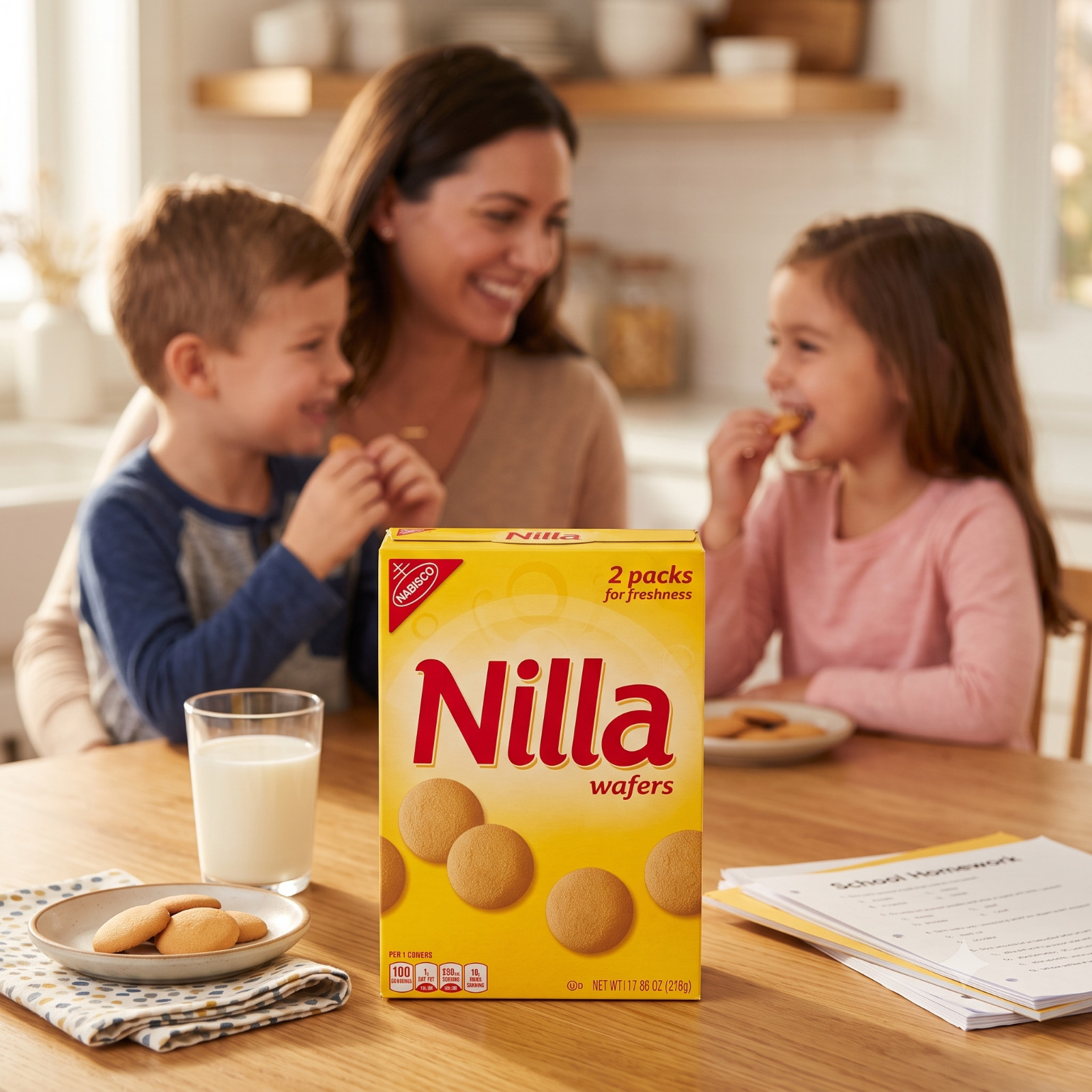 4 Boxes Nilla Wafers Cookies, 15 oz, 2 Count in Each