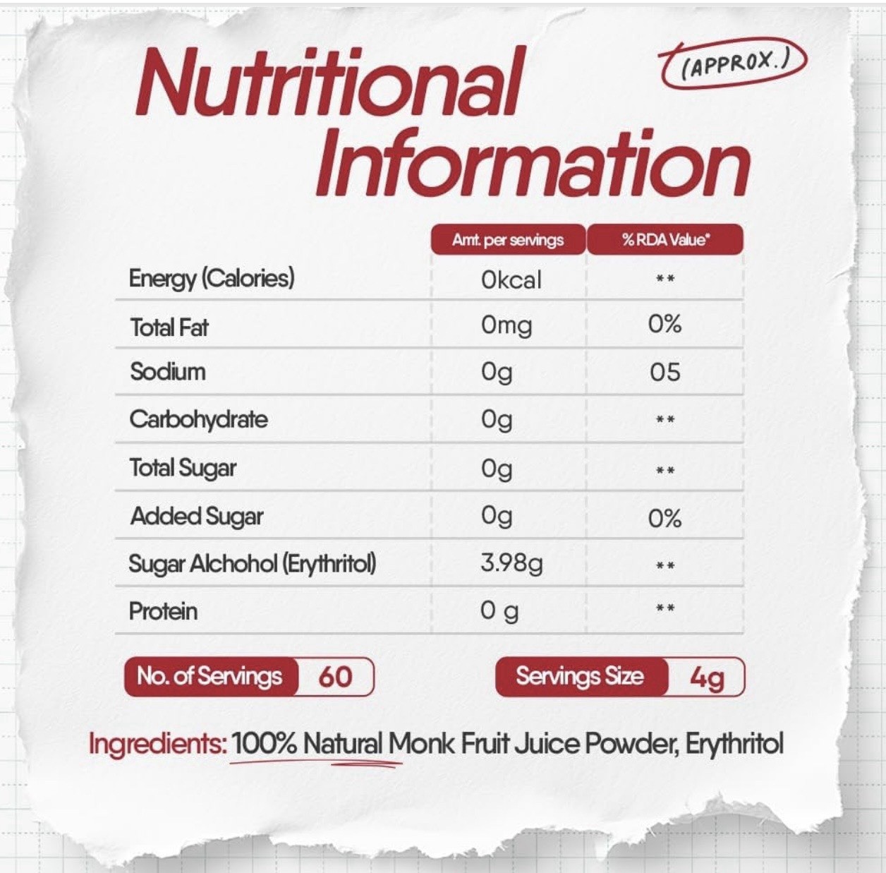 Trunativ Everyday Sweet | Monkfruit Sweetener Powder Loose Sugar Like Sweetener