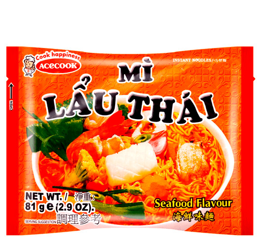 Acecook SeaFood Instant Noodles ( Mi Lau Thai ) 2.9 oz x 5 Packs~11/15/2025