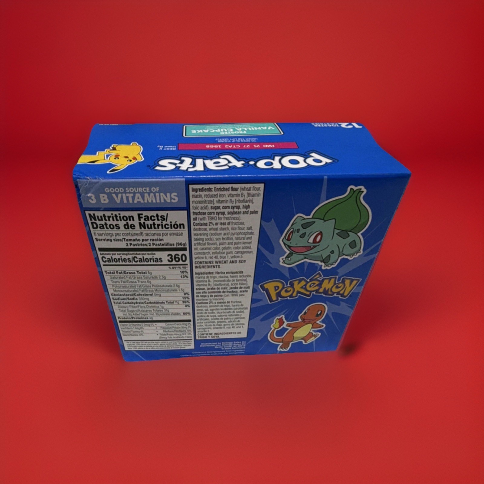 Pop-Tarts Pokémon Frosted Vanilla Cupcake Toaster Pastries, 12 Count 20.3 oz
