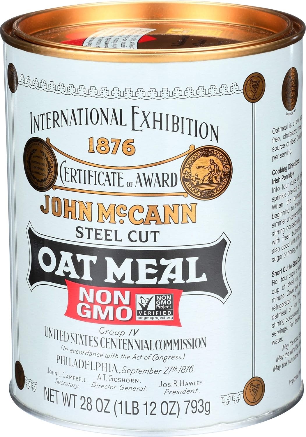 Wholesome Irish Oatmeal – 4 Pack of Traditional Steel Cut Oats, Gluten-Free