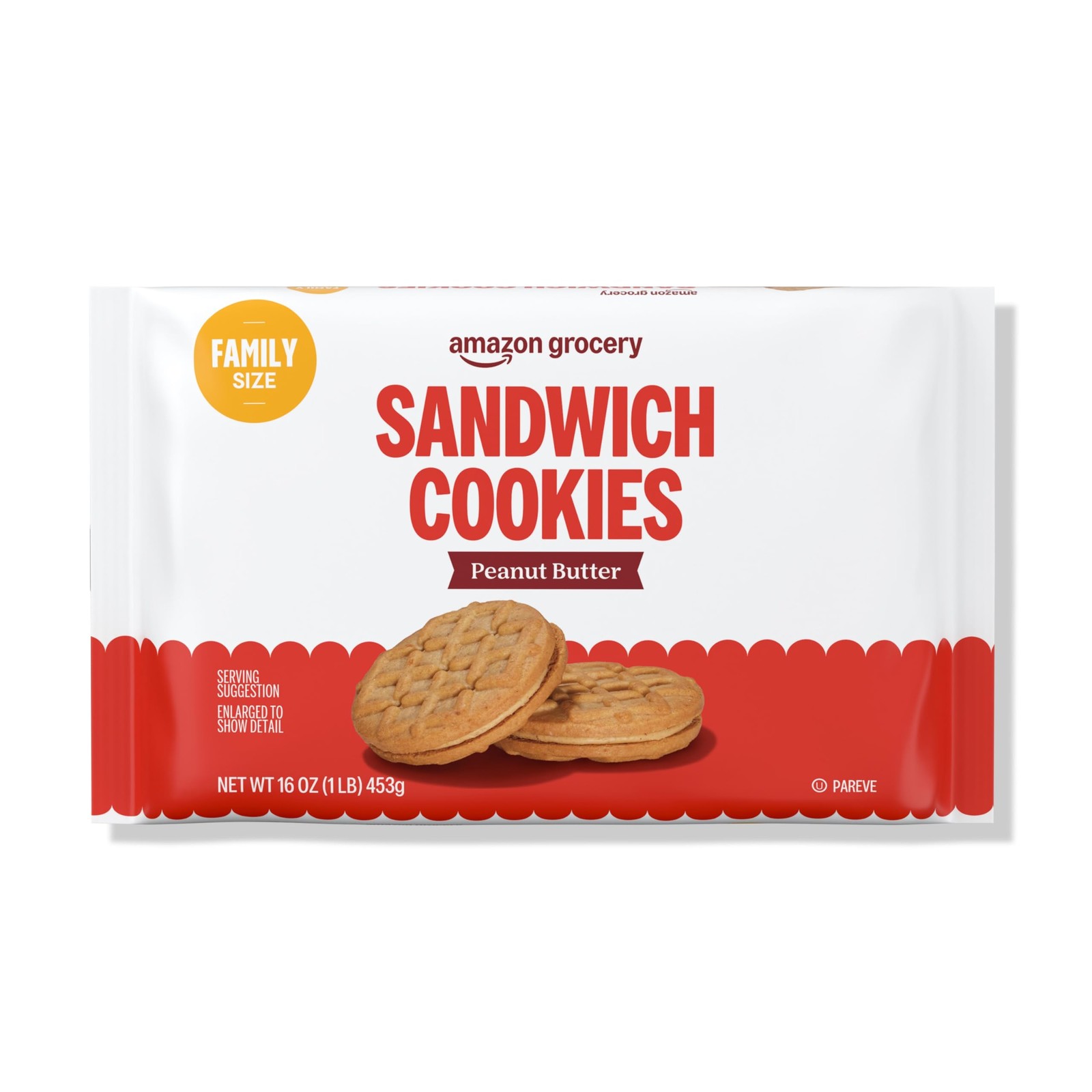 Amazon Grocery, Peanut Butter Sandwich Cookies, 1 Lb 1 Pound (Pack of 1)